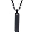Collar Placa Militar Rectangular Hombre Acero Inoxidable Hombre
