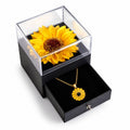 Collar Margarita Amarilla Mujer Dorado Centro Negro Elegante Regalo