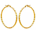 Arete Argollas Onduladas Mujer