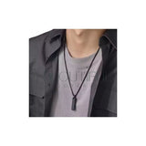 Collar Placa Militar Rectangular Hombre Acero Inoxidable Hombre
