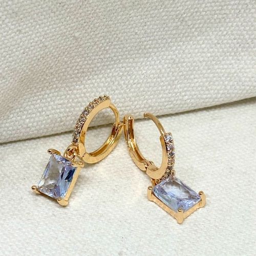Aretes Piedra cristal Mujer Elegancia