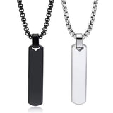 Collar Placa Militar Rectangular Hombre Acero Inoxidable Hombre