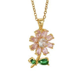 Collar Girasol Giratorio Antiestrés Mujer Verde Regalo