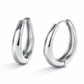 Aretes argolla acanalada Mujer Elegancia