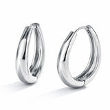 Aretes argolla acanalada Mujer Elegancia