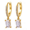 Aretes Piedra cristal Mujer Elegancia