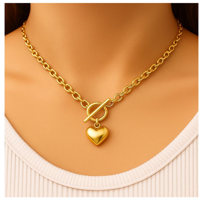 Collar y Pulsera Corazón Mujer