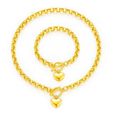 Collar y Pulsera Corazón Mujer