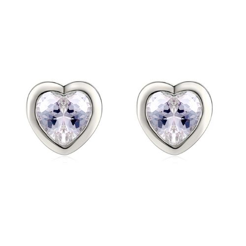 Set Collar + aretes  Corazón brillo punto de luz Mujer