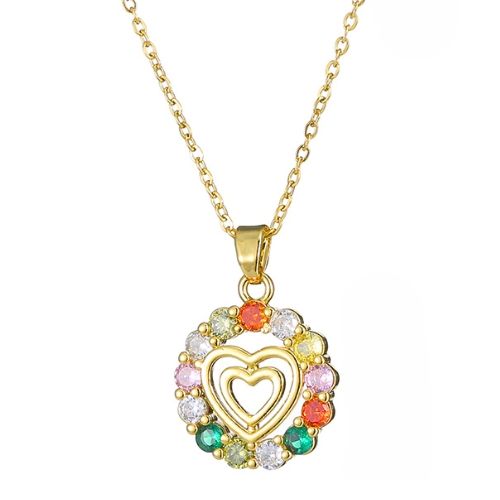 Collar Corazón Brillos Mujer Waterproof