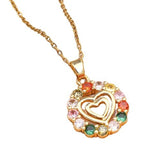 Collar Corazón Brillos Mujer Waterproof