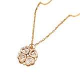 Collar 2 en 1 Trébol de la suerte y corazones brillos mujer