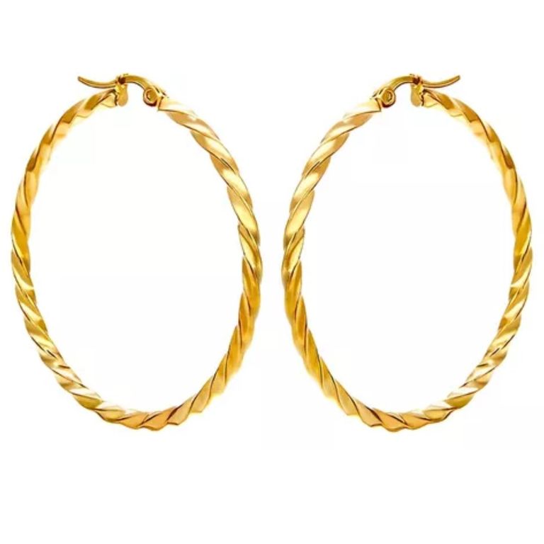 Arete Argollas Onduladas Mujer