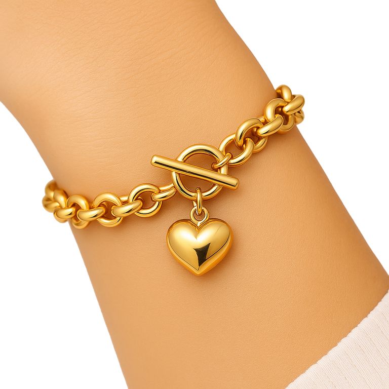Collar y Pulsera Corazón Mujer