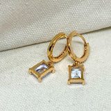 Aretes Piedra cristal Mujer Elegancia